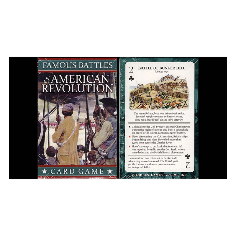 Famous Battles of the American Revolution Playing Cards wwww.magiedirecte.com