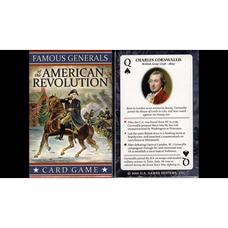 Famous Generals of the American Revolution Playing Cards wwww.magiedirecte.com
