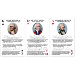 Famous Generals of the American Revolution Playing Cards wwww.magiedirecte.com