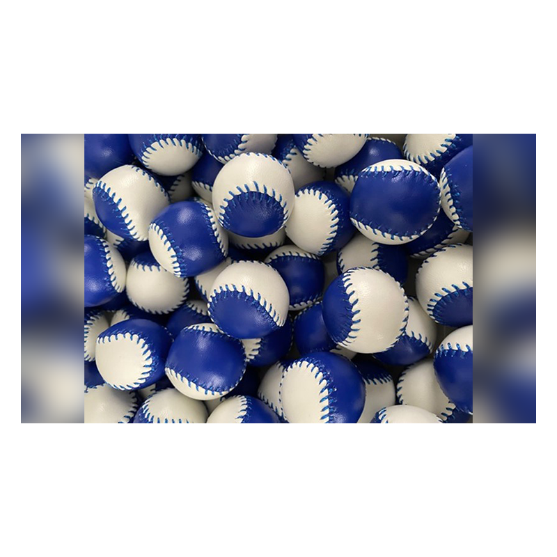 Set of  4 Leather Balls for Cups and Balls (Blue and White) by Leo Smetsers - Trick wwww.magiedirecte.com