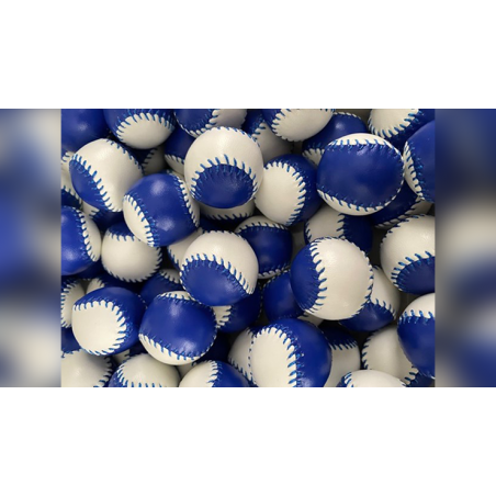 Set of  4 Leather Balls for Cups and Balls (Blue and White) by Leo Smetsers - Trick wwww.magiedirecte.com