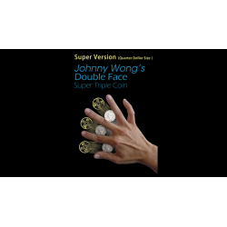 Super Version Double Face Super Triple Coin (Quarter Dollar Size) by Johnny Wong - Trick wwww.magiedirecte.com