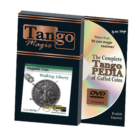 Magnetic Coin Walking Liberty (w/DVD) (D0136) by Tango - Tricks wwww.magiedirecte.com