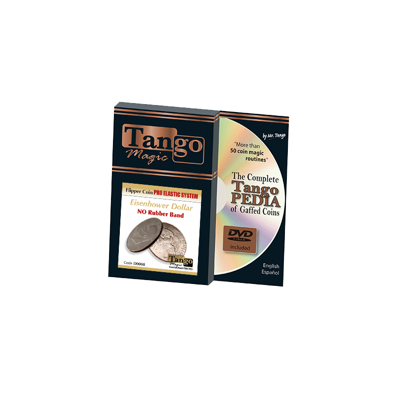 Flipper Coin Pro Elastic System (One Dollar DVD w/Gimmick)(D0088) by Tango - Trick wwww.magiedirecte.com