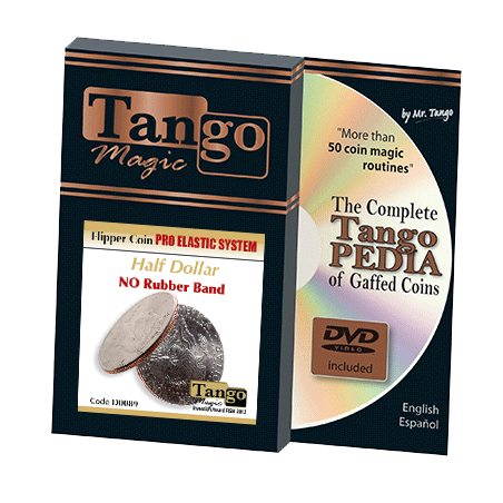 Flipper Coin Pro Elastic System (Half Dollar DVD w/Gimmick)(D0089) by Tango - Trick wwww.magiedirecte.com