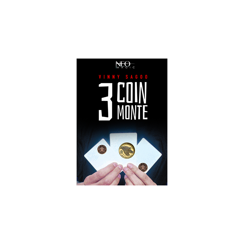 3 COIN MONTE (Gimmicks and Online Instructions) by Vinny Sagoo - Trick wwww.magiedirecte.com