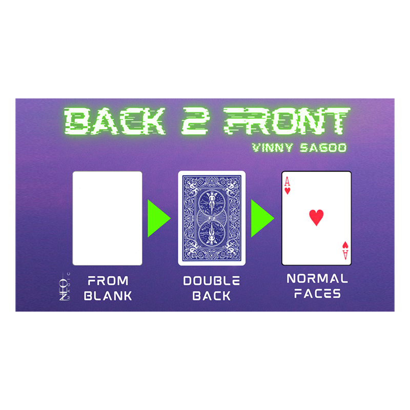 Back 2 Front  (Gimmicks and Online Instructions) by Vinny Sagoo - Trick wwww.magiedirecte.com