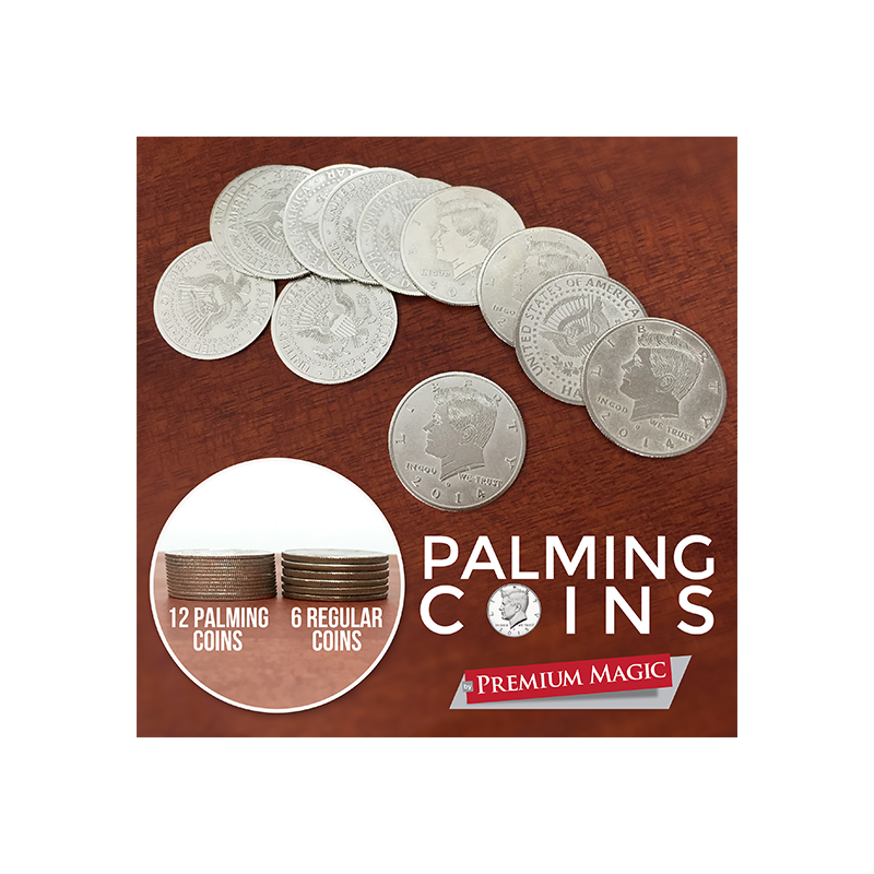 Palming Coin Set (U.S. Half design /12 piece) by Premium Magic - Trick wwww.magiedirecte.com