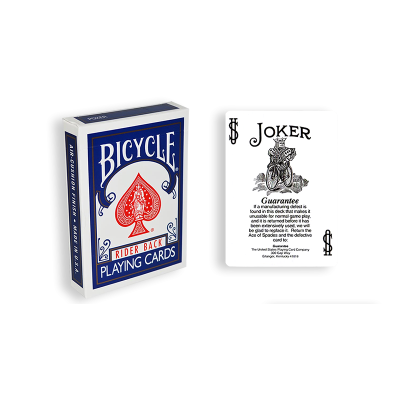 JEU À FORCER - (Joker w/Guaratee Dos Bleu) BICYCLE RIDER BACK wwww.magiedirecte.com