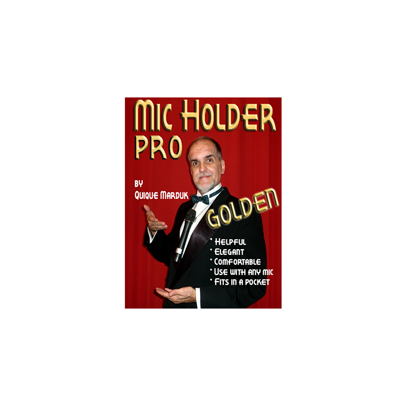Pro Mic Holder (Or) by Quique marduk - Trick wwww.magiedirecte.com
