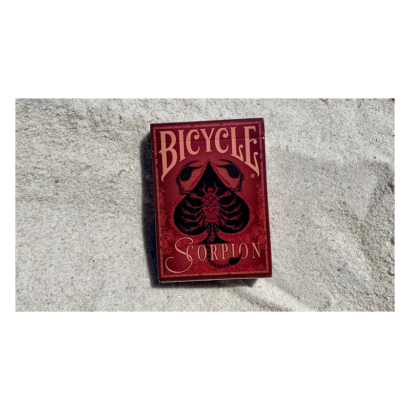 Gilded Bicycle Scorpion (Red) Playing Cards wwww.magiedirecte.com