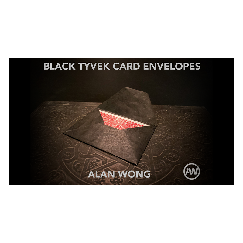 Black Tyvek Card Envelopes (10 pk) by Alan Wong - Trick wwww.magiedirecte.com
