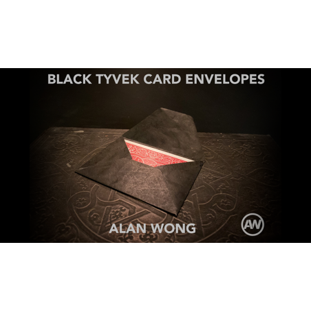 Black Tyvek Card Envelopes (10 pk) by Alan Wong - Trick wwww.magiedirecte.com