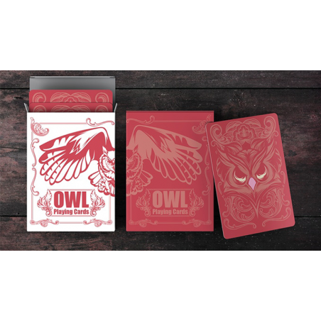 Owl (Red) Playing Cards wwww.magiedirecte.com