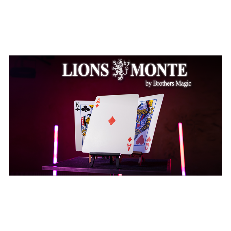 Lion Monte by Brother's Magic (card color and easel color may vary) wwww.magiedirecte.com