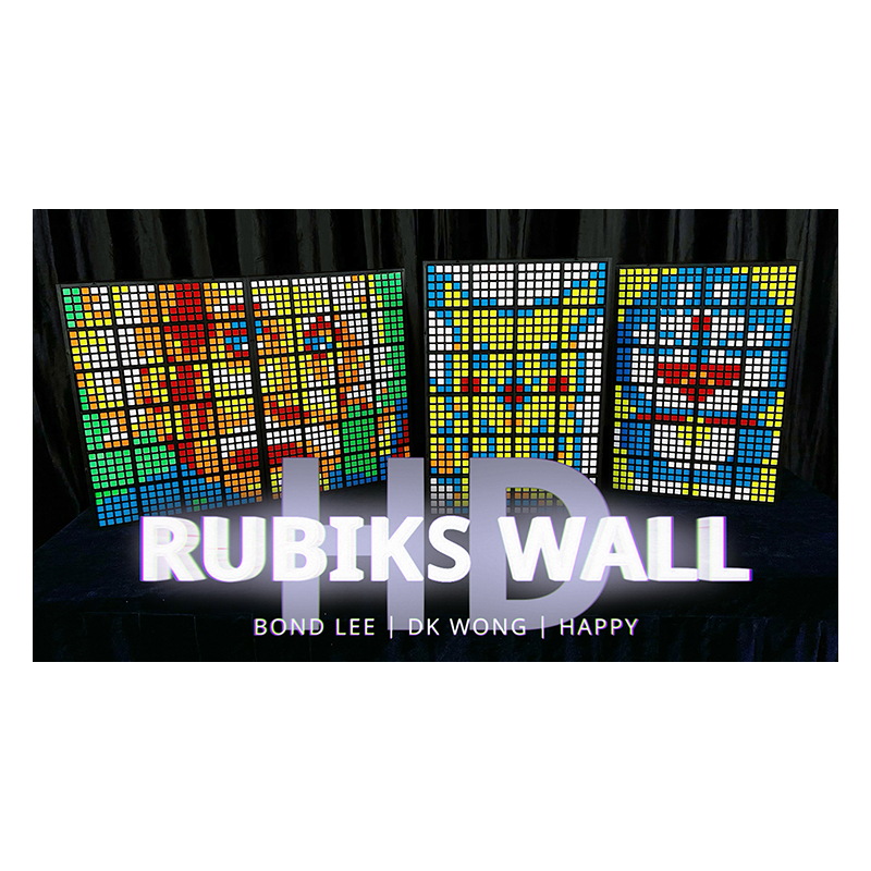 RUBIKS WALL HD Complete Set (Gimmicks and Online Instructions) by Bond Lee - Trick wwww.magiedirecte.com