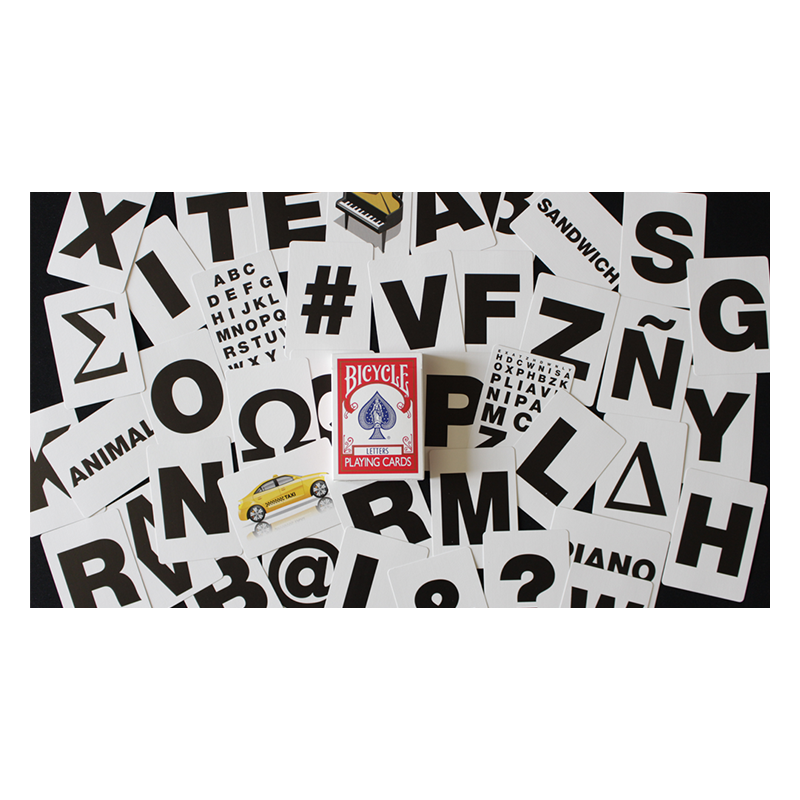 Bicycle Special LETTERS Red Playing Cards (plus 10 Online Effects) wwww.magiedirecte.com