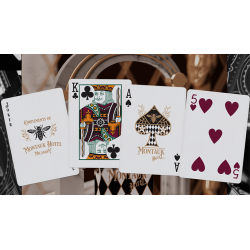 Montauk Hotel Burgundy Playing Cards by Gemini wwww.magiedirecte.com