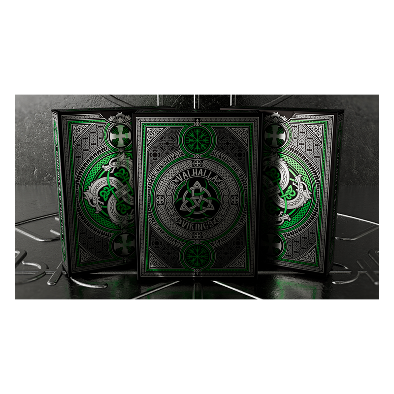 Valhalla Viking Emerald (Standard) Playing Cards wwww.magiedirecte.com