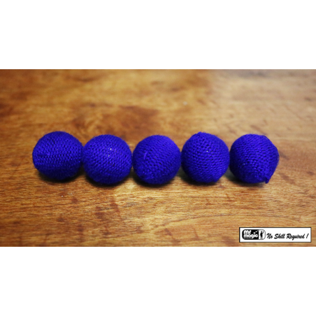 Crochet 5 Ball combo Set (1"/Blue) by Mr. Magic - Trick wwww.magiedirecte.com