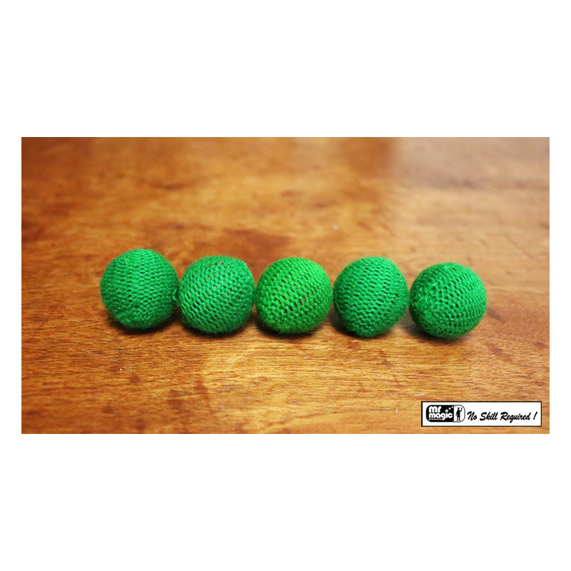 Crochet 5 Ball combo Set (1"/Green) by Mr. Magic - Trick wwww.magiedirecte.com