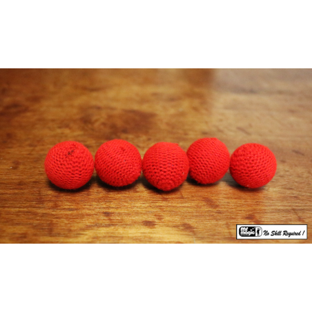 Crochet 5 Ball combo Set (1"/Red) by Mr. Magic - Trick wwww.magiedirecte.com