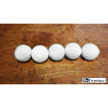 Crochet 5 Ball combo Set (1"/White) by Mr. Magic - Trick wwww.magiedirecte.com