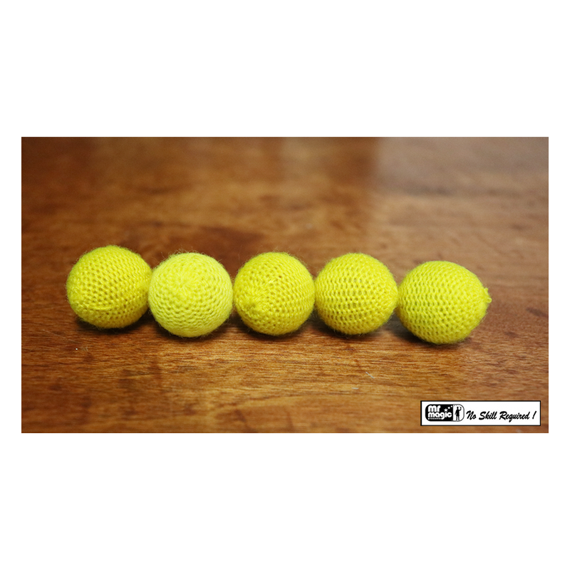 Crochet 5 Ball combo Set (1"/Yellow) by Mr. Magic - Trick wwww.magiedirecte.com