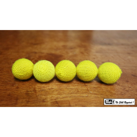 Crochet 5 Ball combo Set (1"/Yellow) by Mr. Magic - Trick wwww.magiedirecte.com