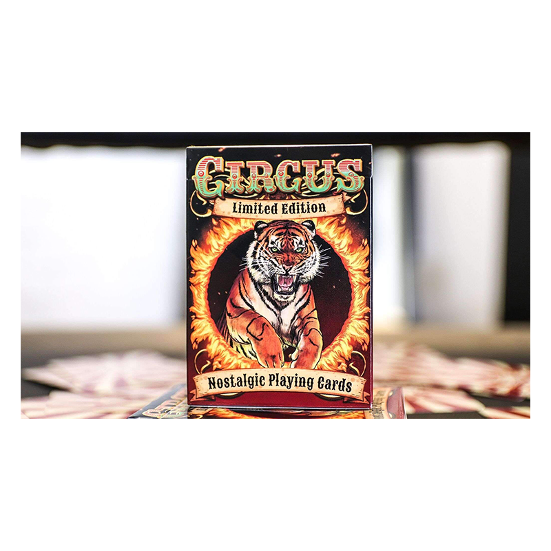 Limited Edition Circus Nostalgic Red Gilded Playing Cards wwww.magiedirecte.com
