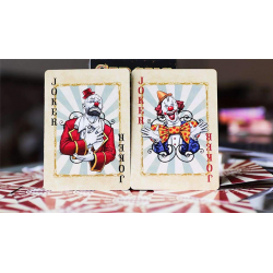 Limited Edition Circus Nostalgic Red Gilded Playing Cards wwww.magiedirecte.com