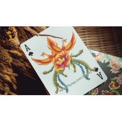 Phoenix and Peony (Green) Playing Cards by Bacon Playing Card Company wwww.magiedirecte.com