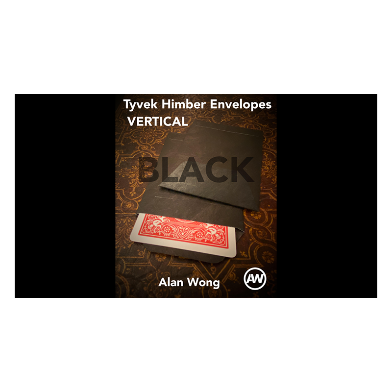 Tyvek VERTICAL Himber Envelopes BLACK (12 pk.) by Alan Wong - Trick wwww.magiedirecte.com