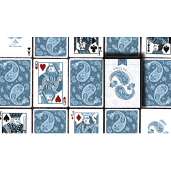 Marked Paisley Ton sur Ton Poudre Blue Playing Cards wwww.magiedirecte.com