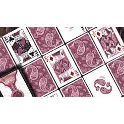 Marked Paisley Ton sur Ton Poudre Rouge Playing Cards wwww.magiedirecte.com