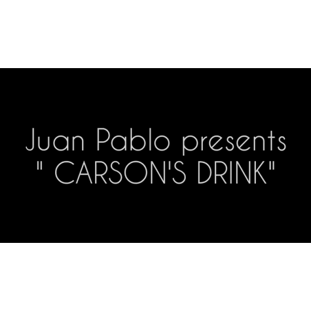 CARSON'S DRINK - Juan Pablo wwww.magiedirecte.com