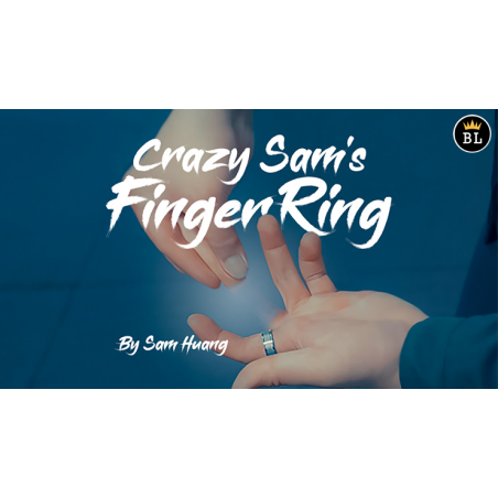 Hanson Chien Presents Crazy Sam's Finger Ring BLACK / EXTRA LARGE (Gimmick and Online Instructions) by Sam Huang - Trick wwww.ma