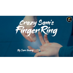Hanson Chien Presents Crazy Sam's Finger Ring SILVER / EXTRA LARGE (Gimmick and Online Instructions) by Sam Huang - Trick wwww.m