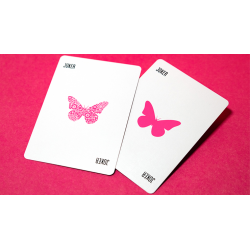 Butterfly Worker Marked Playing Cards (Pink) by Ondrej Psenicka wwww.magiedirecte.com