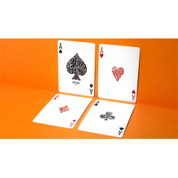 Butterfly Worker Marked Playing Cards (Orange) by Ondrej Psenicka wwww.magiedirecte.com