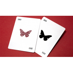 Butterfly Worker Marked Playing Cards (Red) by Ondrej Psenicka wwww.magiedirecte.com