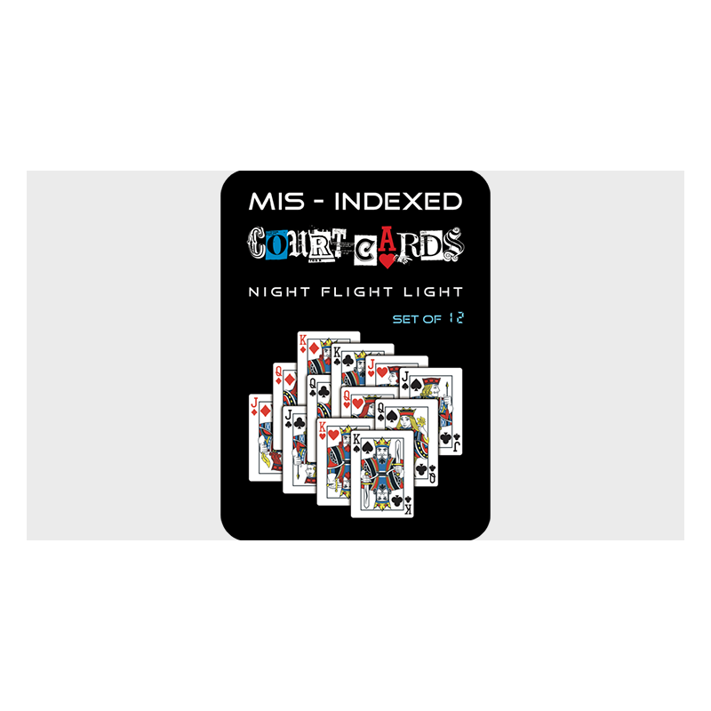 Mis-Indexed Court Cards (LIGHT) - Pack of 12 by Steve Dela wwww.magiedirecte.com