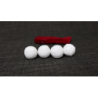 Set of 4 Leather Balls for Cups and Balls (White and White) wwww.magiedirecte.com