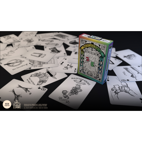 Magician Knows Playing Cards V1 (Black and White) by 808 Magic and Alan Wong wwww.magiedirecte.com