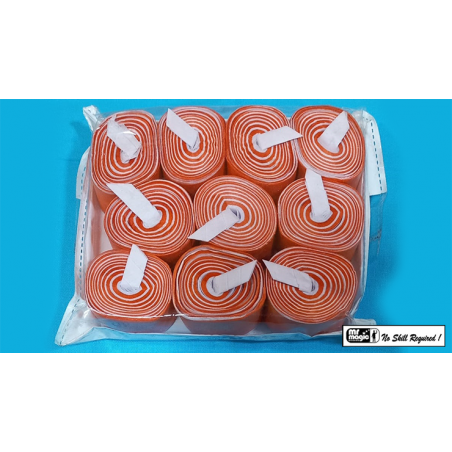 Mouth Coil 60ft/10ct (Orange/White) by Mr. Magic - Trick wwww.magiedirecte.com