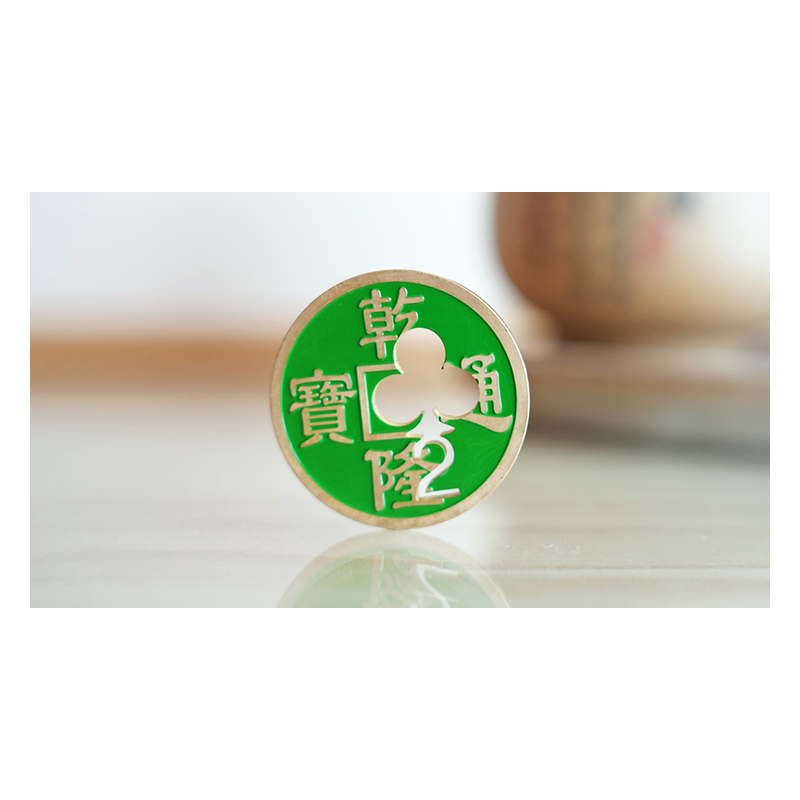 Chinese Coin with Prediction (Green 2C) - Trick wwww.magiedirecte.com