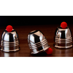 Cups and Balls Set (Stainless-Steel With Black Matt Inner) by Bluether Magic and Raphael wwww.magiedirecte.com