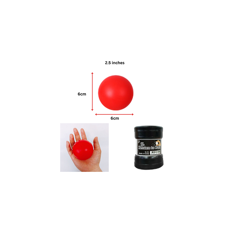 Return Ball (Red, 2.5") - JL Magic wwww.magiedirecte.com