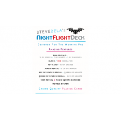 Pro Edition Night Flight Playing Cards by Steve Dela wwww.magiedirecte.com