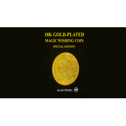 18K Gold Plated Magic Wishing Coin - Alan Wong wwww.magiedirecte.com